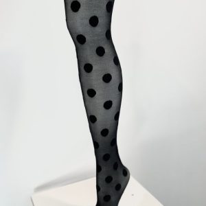 Bas fashion à gros pois.